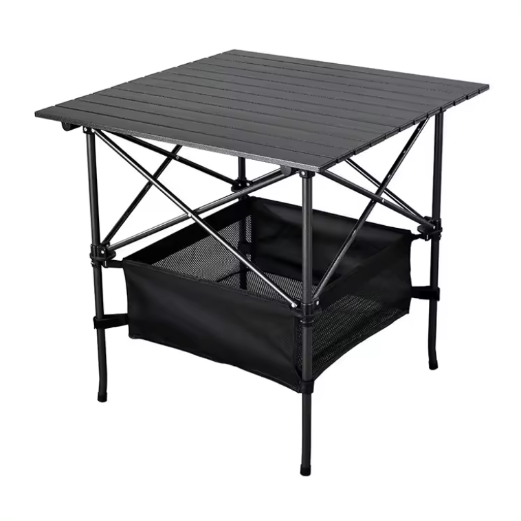 Load image into Gallery viewer, Easy Roll Aluminum Camping &amp; Picnic Table (27x27.5in) - Heavy Duty
