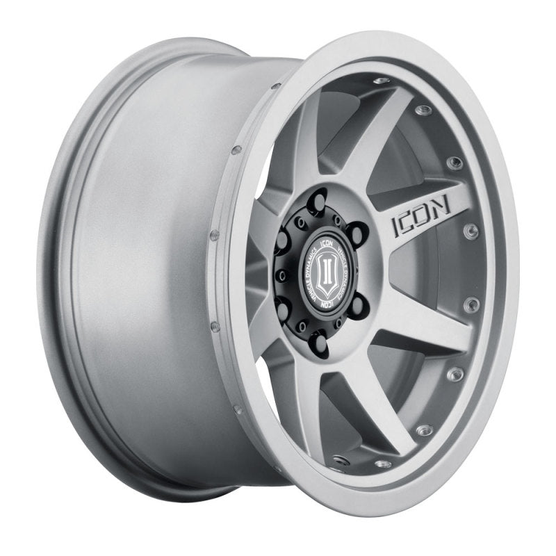 Load image into Gallery viewer, ICON Rebound Pro 17x8.5 6x135 6mm Offset 5in BS 87.1mm Bore Titanium Wheel
