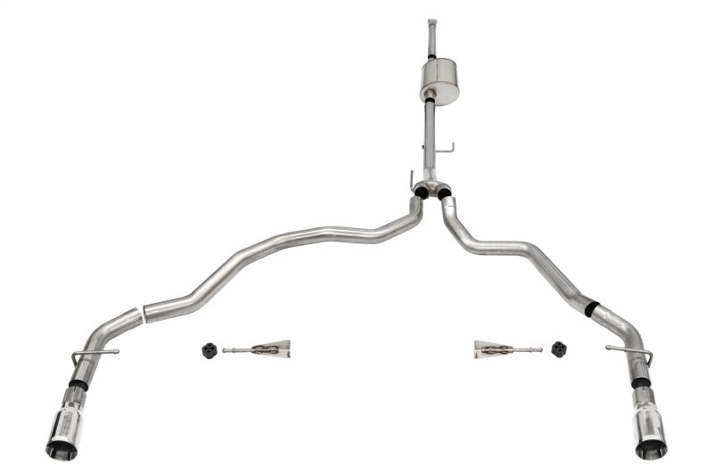 Load image into Gallery viewer, Corsa 2021-2025 Ford F-150 SuperCrew/6.5in Bed 5.0L V8 Sport Cat-Back Dual Rear Exit-Polished
