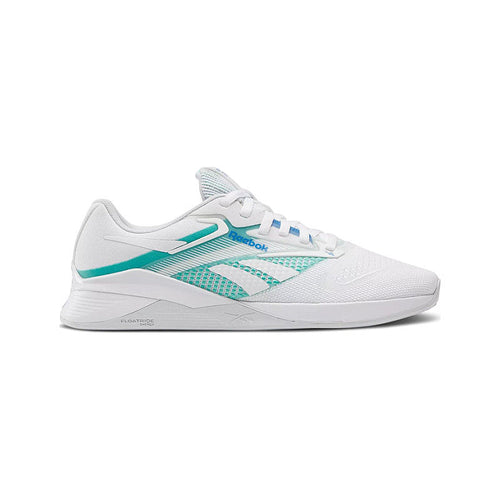 Women's Reebok Nano X4, Ftwr White/Unleashed Green/Grey, 6.5 B Medium - Skoutley Outdoors LLC