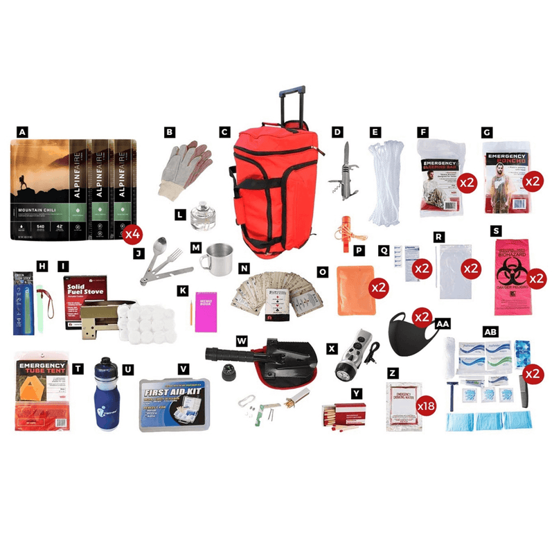 Load image into Gallery viewer, WSK 14-Day Deluxe Food Storage Emergency Survival Kit with Rolling Bag
