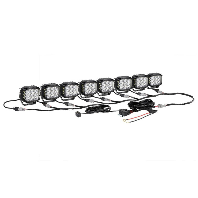 Load image into Gallery viewer, 8-LED Pod Light Power Wiring Harness Kit with 3 PIN DT Plug
