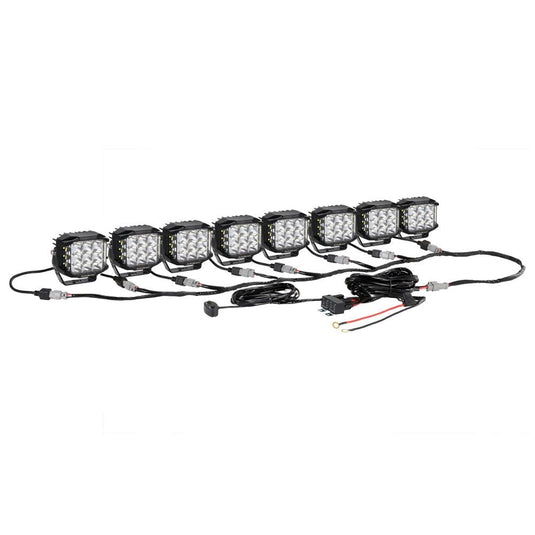 8-LED Pod Light Power Wiring Harness Kit with 3 PIN DT Plug