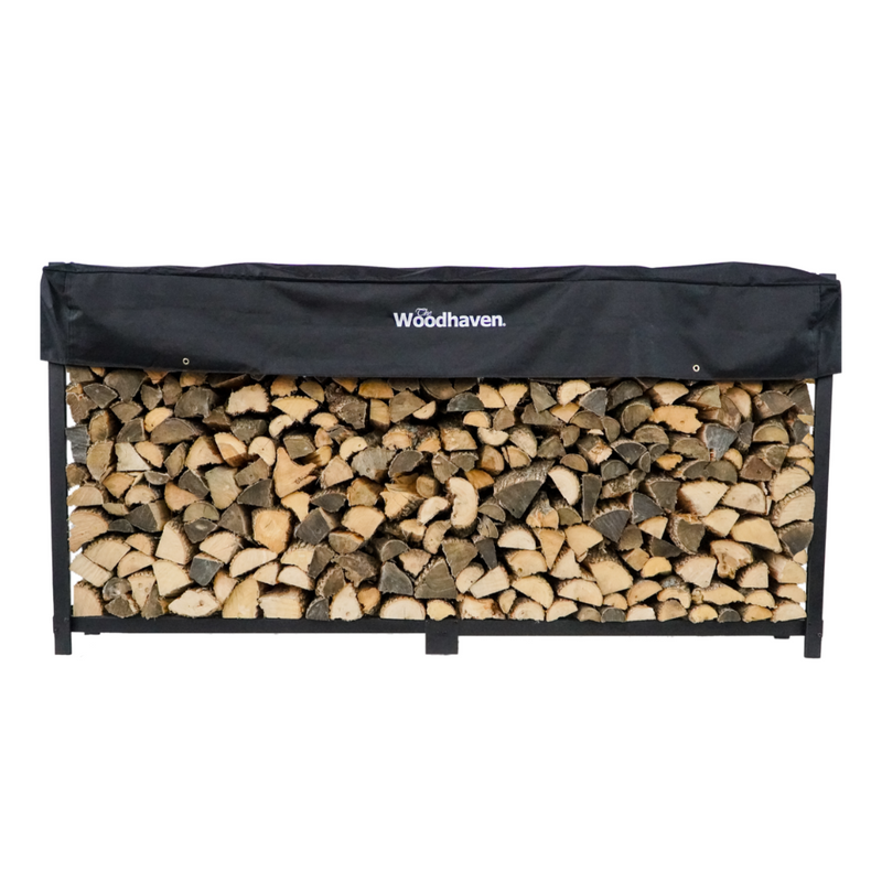 Load image into Gallery viewer, 8 ft Steel Firewood Rack The Woodhaven
