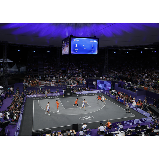 USA Enlio Official 3X3 Basketball Court – FIBA Certified – 25' x 40' Half Court