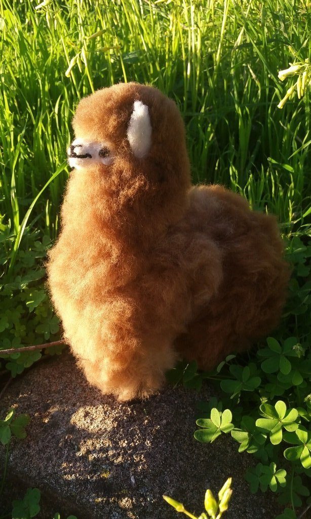Load image into Gallery viewer, 9" Standing Fur Alpaca Toy
