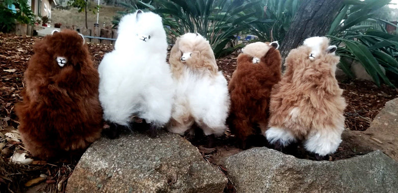 Load image into Gallery viewer, 9" Standing Fur Alpaca Toy
