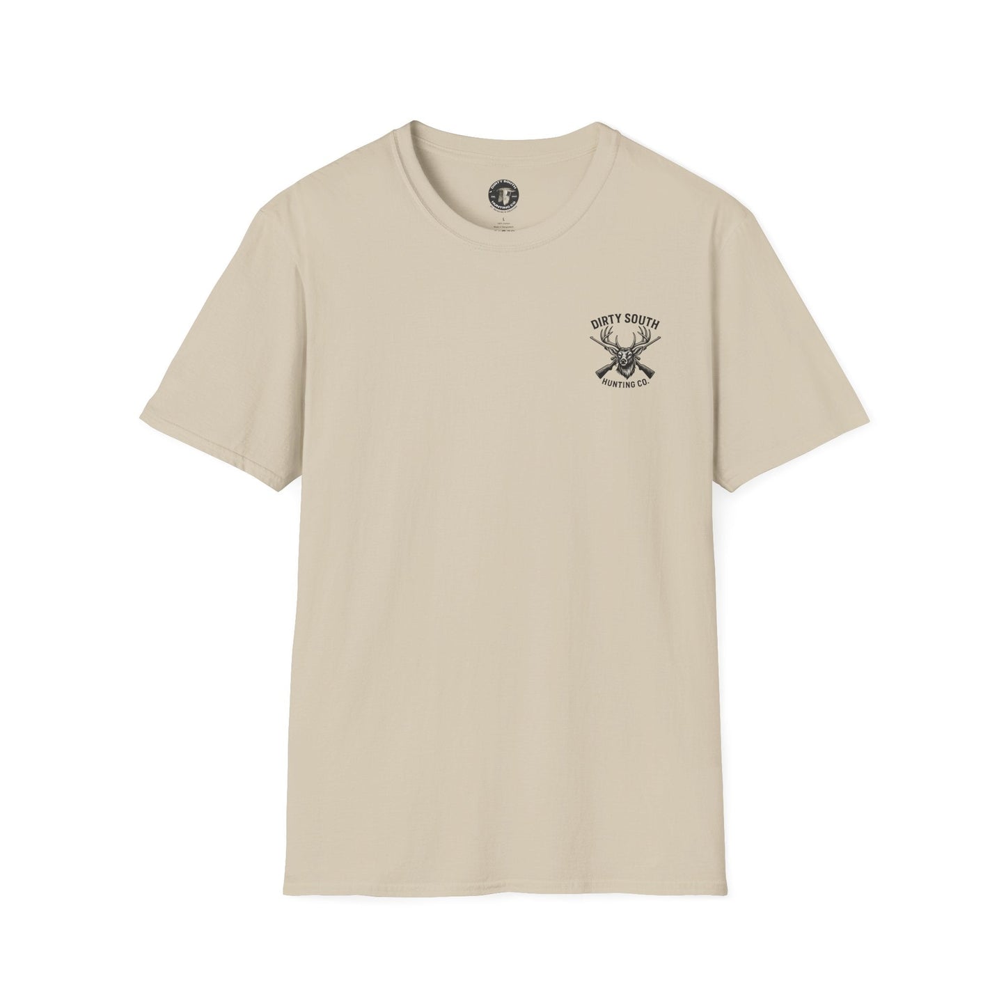 Watercolor Dirty South Hunting Co Unisex Softstyle T-Shirt - Southern Hunt Graphic Tee, Outdoor Apparel, Camo Hunter Top, Nature Lover Gift,