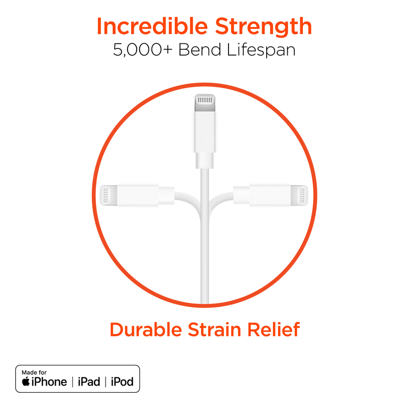 Load image into Gallery viewer, HyperGear USB to MFi Lightning Rounded Cable 3ft Bulk 200pc Pack
