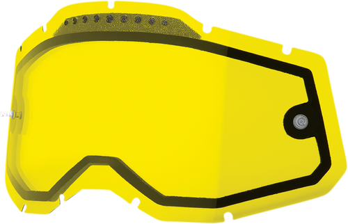 100% Accuri 2/Racecraft 2/Strata 2 Dual Lens - Vented - Yellow 59082-00003