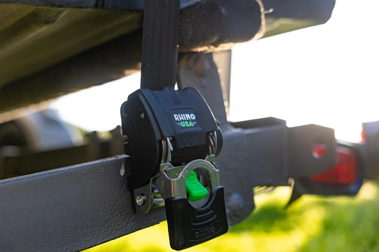 Rhino USA Retractable Transom Straps (2 Pack-Black)