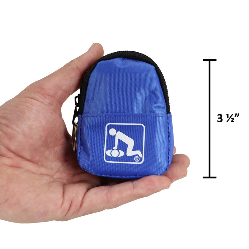 Load image into Gallery viewer, CPR Blue Beltloop Keychain Backpack with Faceshield, Gloves, and Cleansing Wipes
