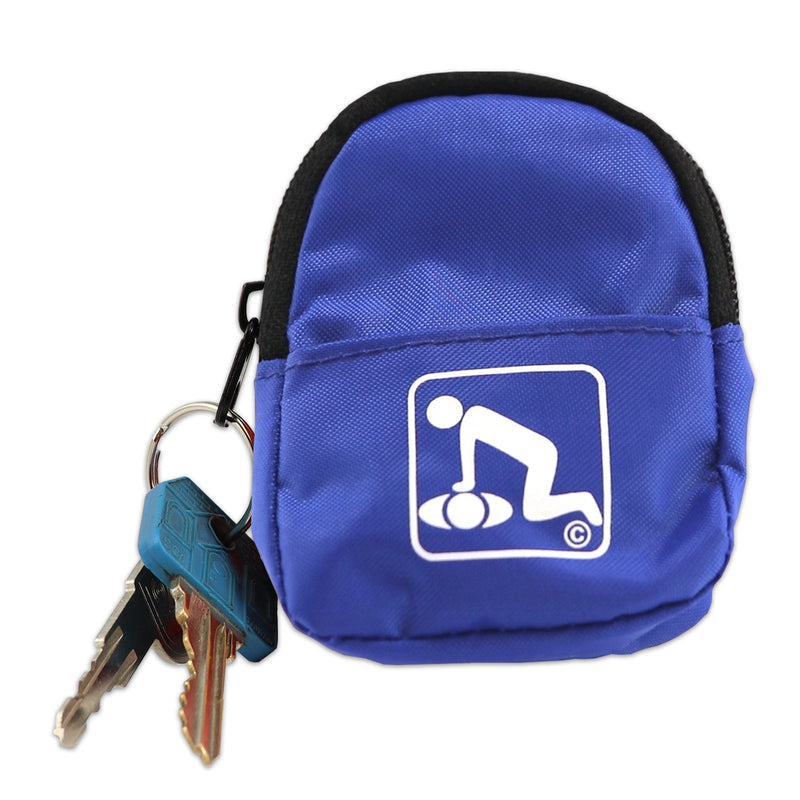 Load image into Gallery viewer, CPR Blue Beltloop Keychain Backpack with Faceshield, Gloves, and Cleansing Wipes
