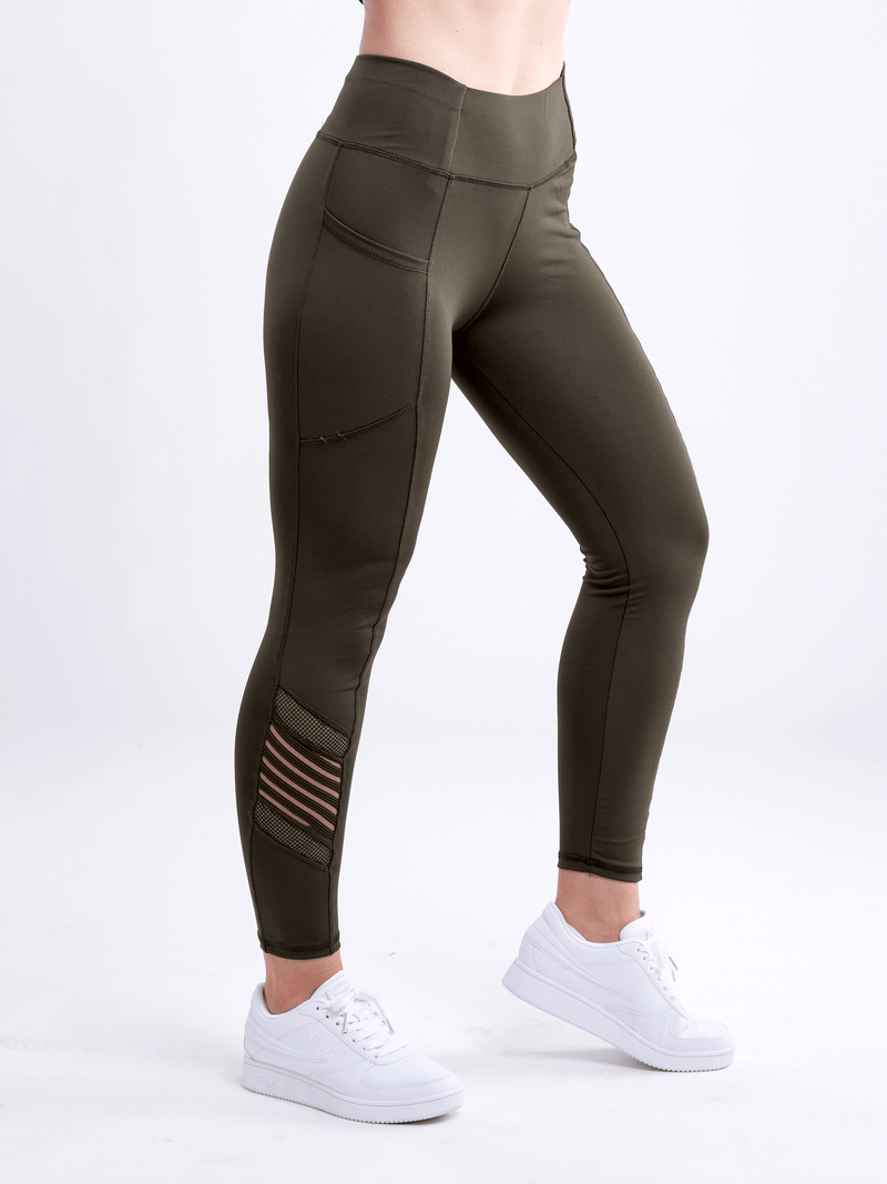 Load image into Gallery viewer, JupiterGear High-Waisted Pilates Leggings with Side Pockets &amp; Mesh Panels
