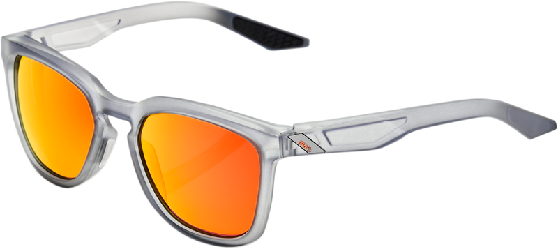 Load image into Gallery viewer, 100% Hudson Sunglasses - Crystal Gray - Red Mirror 61028-255-43
