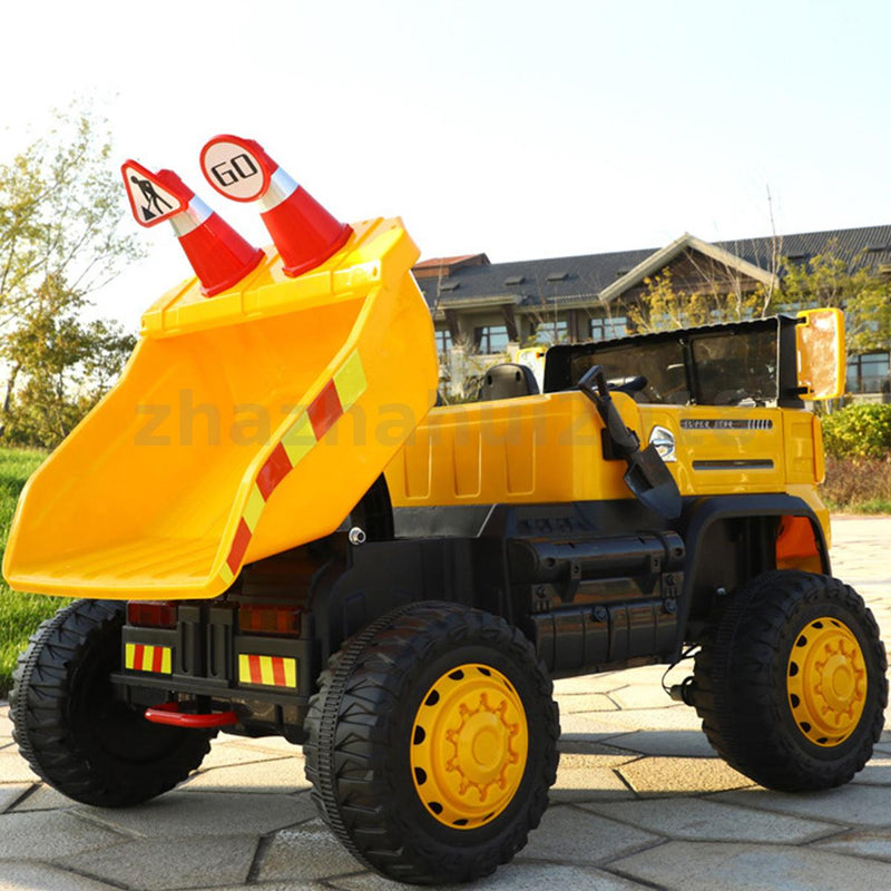Load image into Gallery viewer, 12V 2-Passenger Ride On Dump Truck with Remote Controlled Electric Construction Vehicle
