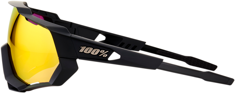 Load image into Gallery viewer, 100% Speedtrap Sunglasses - Black - Red 60012-00004
