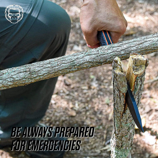 12.32" LAVALINE SURVIVAL KNIFE WITH FIXED 1095 HIGH CARBON STEEL BLADE