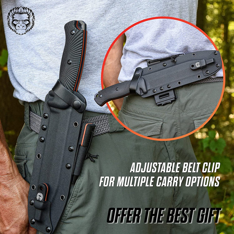 Load image into Gallery viewer, 12.32&quot; LAVALINE SURVIVAL KNIFE WITH FIXED 1095 HIGH CARBON STEEL BLADE
