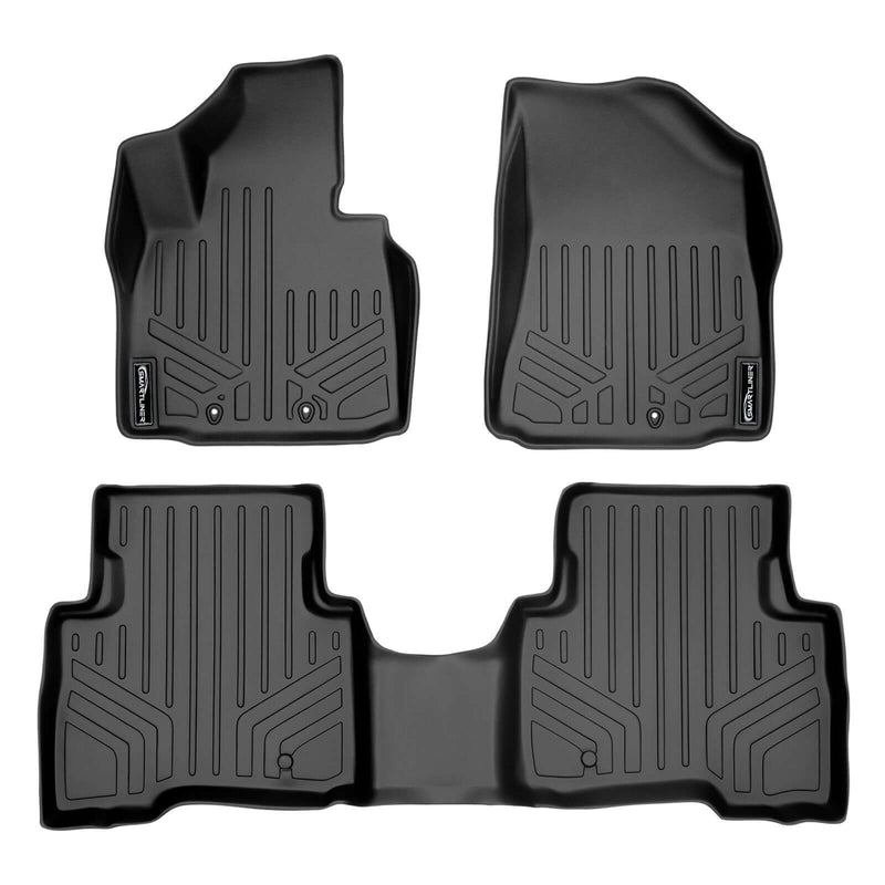 Load image into Gallery viewer, SMARTLINER Custom Fit Floor Liners For 2014-2015 Kia Sorento (with 3rd Row Seats) - Black / 2 Row Floor Mat Liner Set &amp; Cargo Liner Behind the 2nd Row
