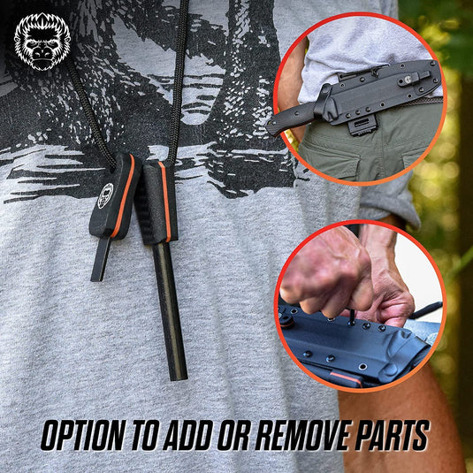 12.32" LAVALINE SURVIVAL KNIFE WITH FIXED 1095 HIGH CARBON STEEL BLADE