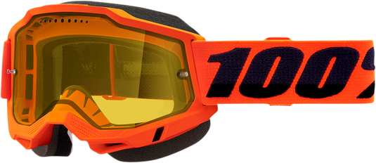 100% Accuri 2 Snow Goggles - Neon Orange - Yellow 50021-00004