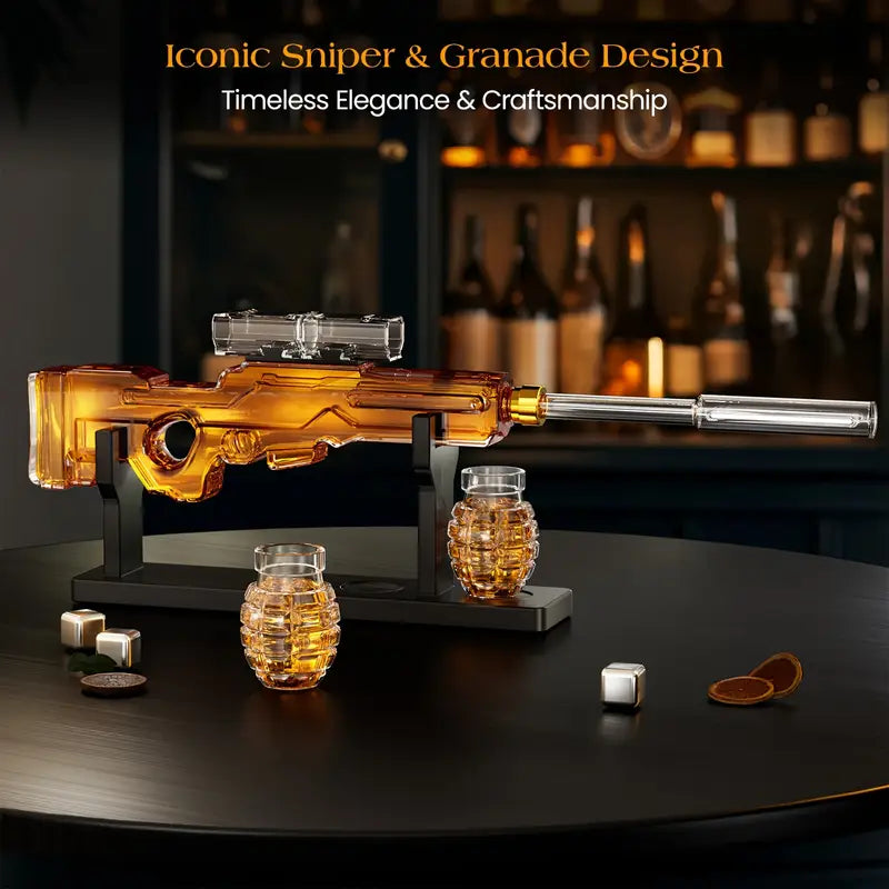 Load image into Gallery viewer, Sniper Whiskey Decanter Set
