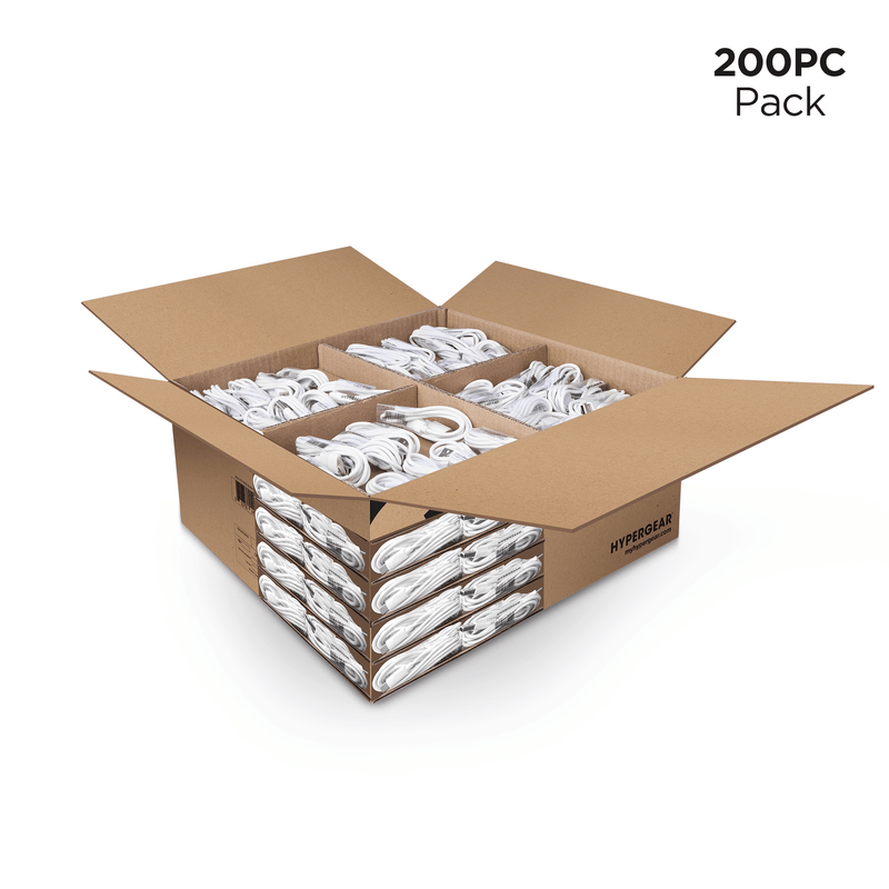 Load image into Gallery viewer, HyperGear USB to MFi Lightning Rounded Cable 3ft Bulk 200pc Pack
