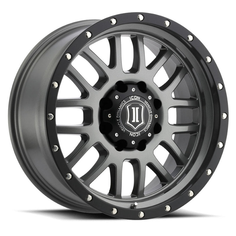 Load image into Gallery viewer, ICON Alpha 20x9 8x180 12mm Offset 5.5in BS Gunmetal Wheel
