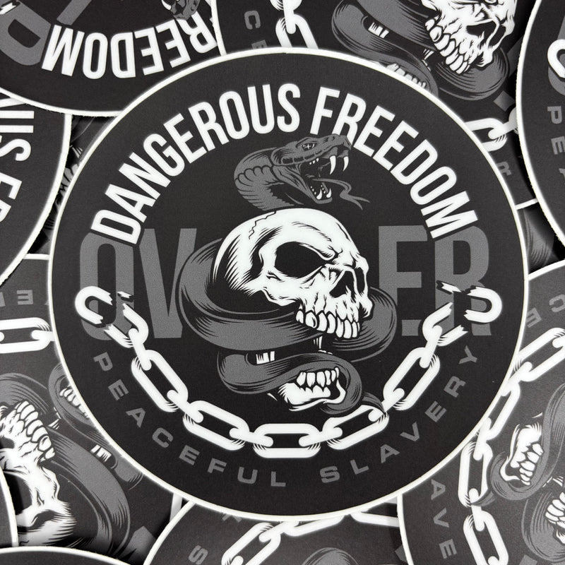 Load image into Gallery viewer, DANGEROUS FREEDOM OVER PEACEFUL SLAVERY DECAL
