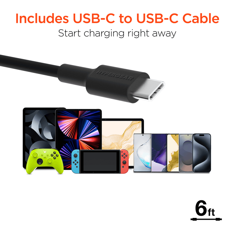 Load image into Gallery viewer, HyperGear SpeedBoost 25W USB-C PD + 12W USB Fast Wall Charger with PPS and 6ft USB-C Cable
