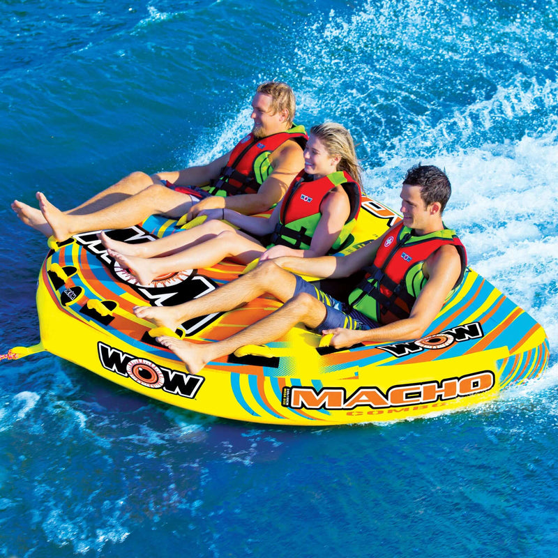 Load image into Gallery viewer, WOW Watersports Macho 1-3 Person Towable Water Tube For Pool and Lake
