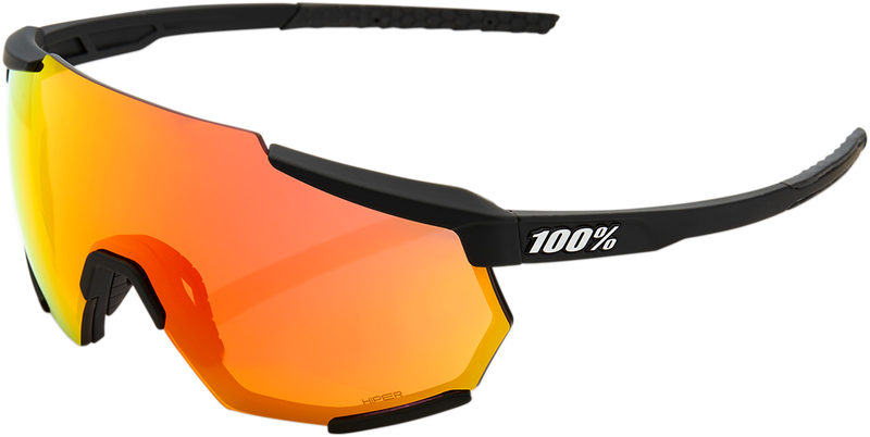 Load image into Gallery viewer, 100% Racetrap Sunglasses - Soft Tact Black - Red Mirror Lens 61037-100-43
