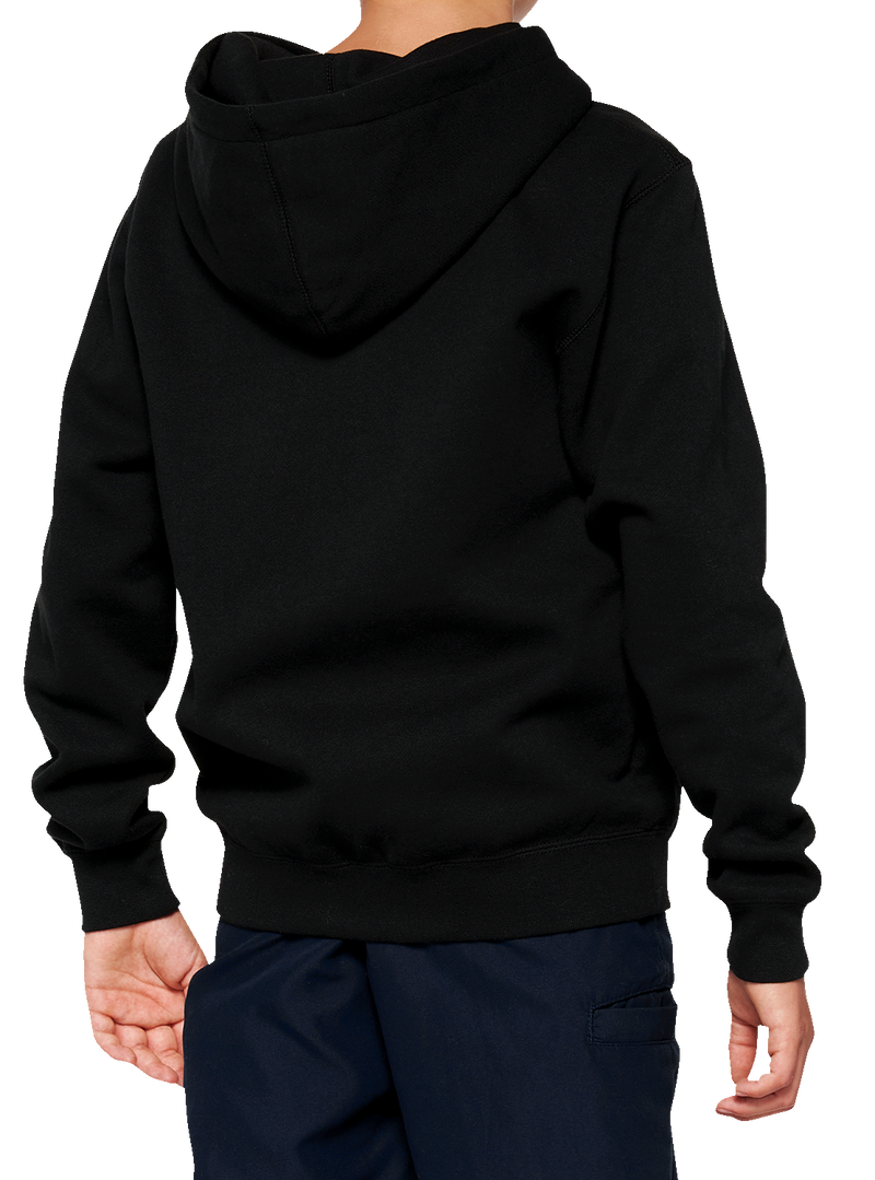 Load image into Gallery viewer, 100% Youth Official Zip Hoodie - Black - Large 20033-00002
