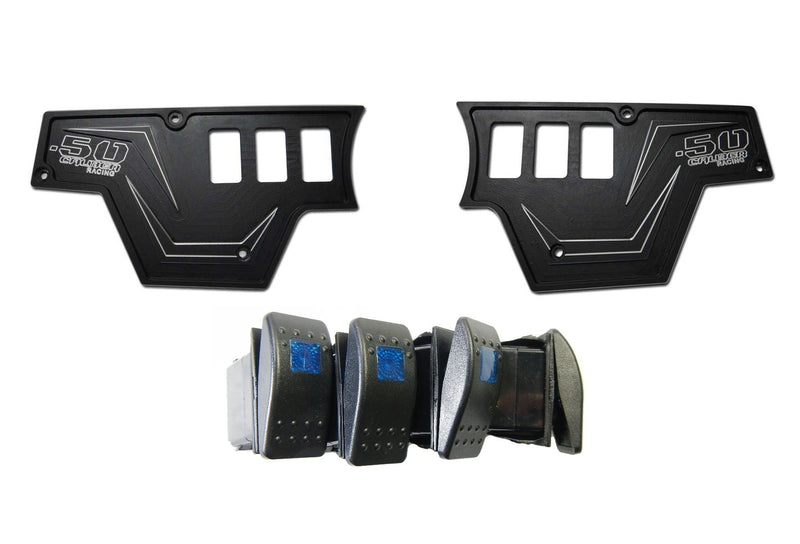 Load image into Gallery viewer, 2pc XP1000 6 Switch Dash Panel w/ Switches Black
