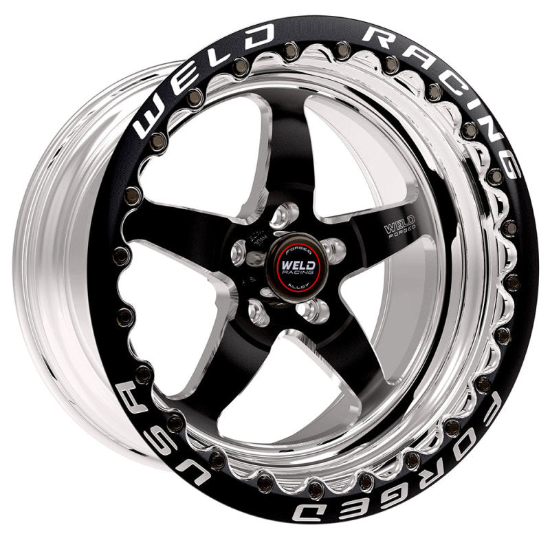 Load image into Gallery viewer, Weld S71 17x11 / 5x4.75 BP / 7.7in. BS Black Wheel (High Pad) - Black Single Beadlock MT
