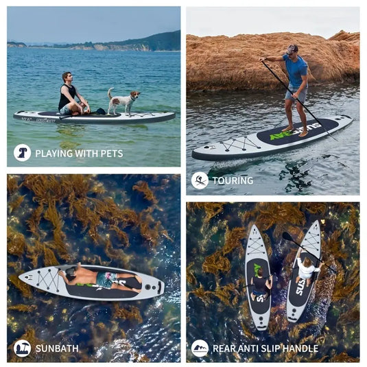 2025 Hurricane-Ready SUP Board｜10ft Inflatable Surf/Yoga Hybrid｜Free 8-Premium Kit｜Military-Grade Deck｜300lbs Capacity｜Labor Day Sale $80 OFF