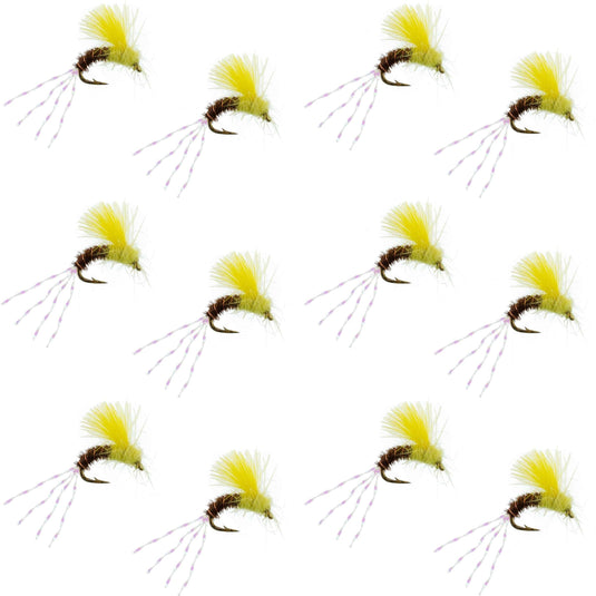 CDC Pale Morning Dun Emerger PMD Fishing Fly - 12 Flies Size 16