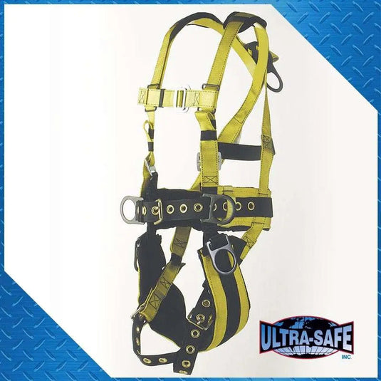 Tower Working Type Full Body Harness w/ 5 D-Rings, Padded Seat & Waist