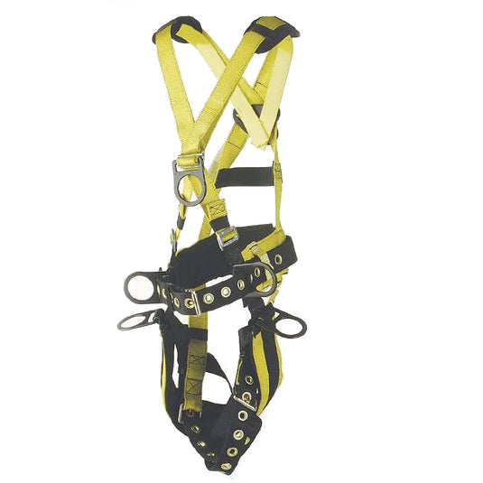 Tower Working Type Full Body Harness w/ 6 D-Rings, Padded Seat & Waist