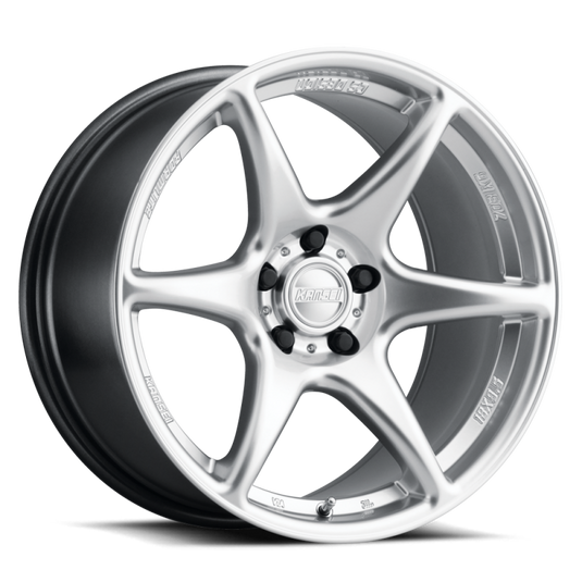 Kansei K11S Tandem 18x9in / 5x114.3 BP / 12mm Offset / 73.1mm Bore - Hyper Silver Wheel