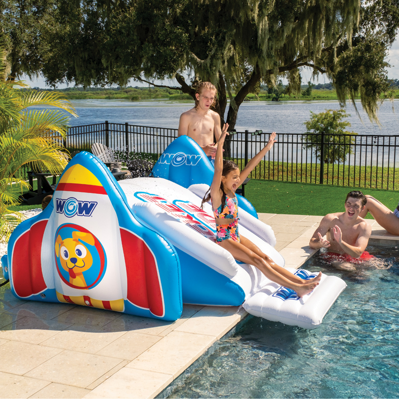 Load image into Gallery viewer, WOW Watersports Rocket Pool Slide with Built-In Sprinklers
