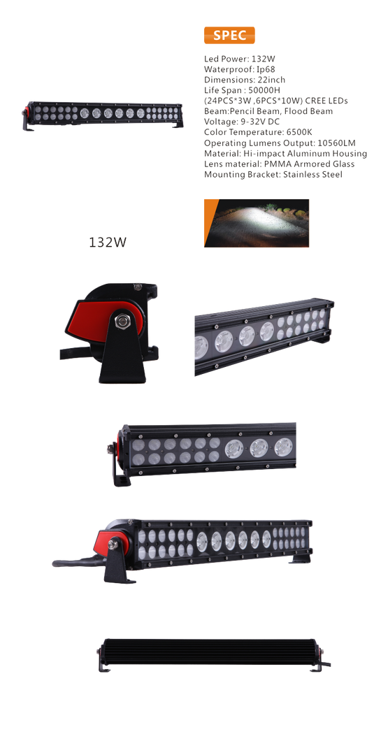 22 inch Remote Controlled LED Light Bar CA Legal