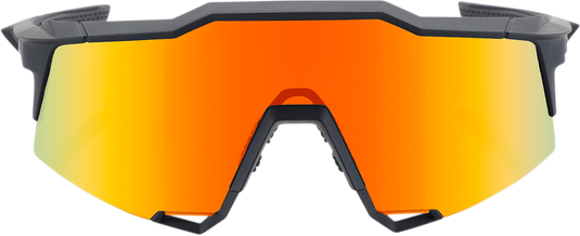 100% Speedcraft Sunglasses - Black - Red Mirror 60007-00008