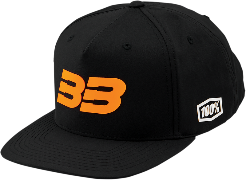 Load image into Gallery viewer, 100% BB33 Hat - Black/Fluo Orange - One Size BB-20041-485-01
