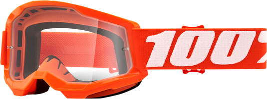 100% Youth Strata 2 Goggles - Orange - Clear 50031-00005