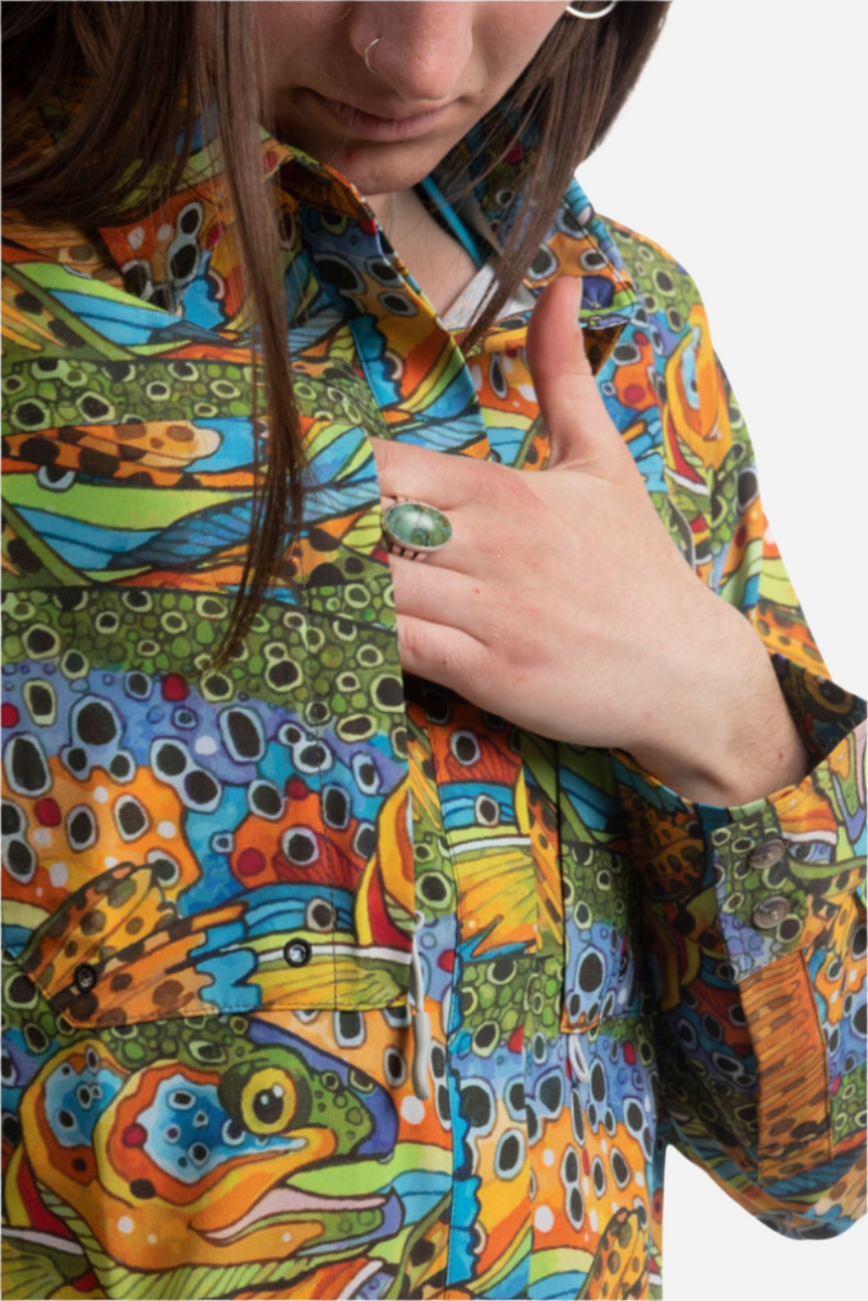 Load image into Gallery viewer, Unbound Brown Tunic Fishing Shirt
