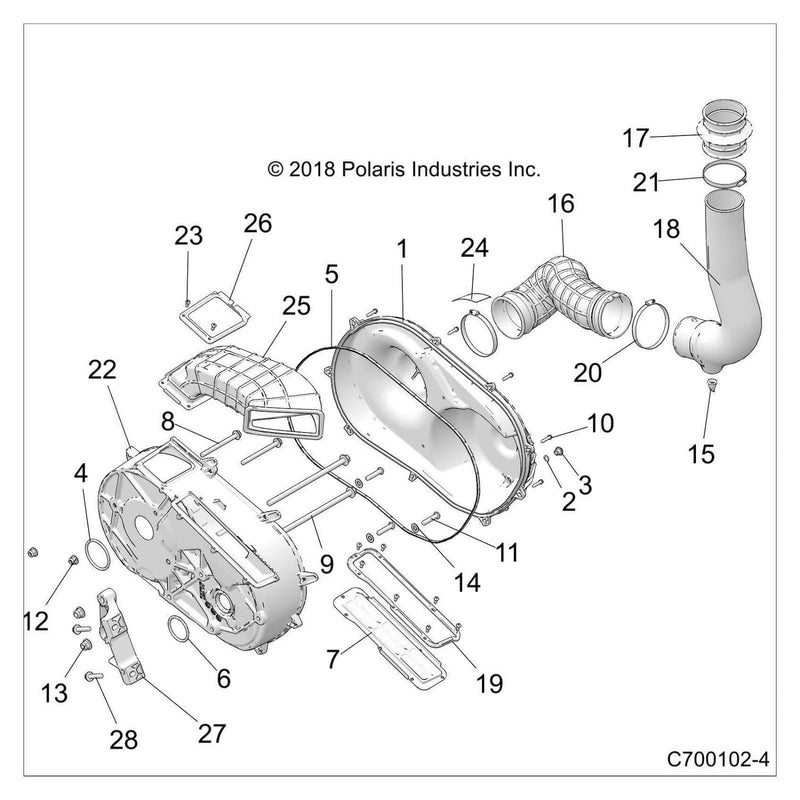 Load image into Gallery viewer, OEM Polaris Outer Clutch Cover 2637068 RZR XPT Turbo S RS1
