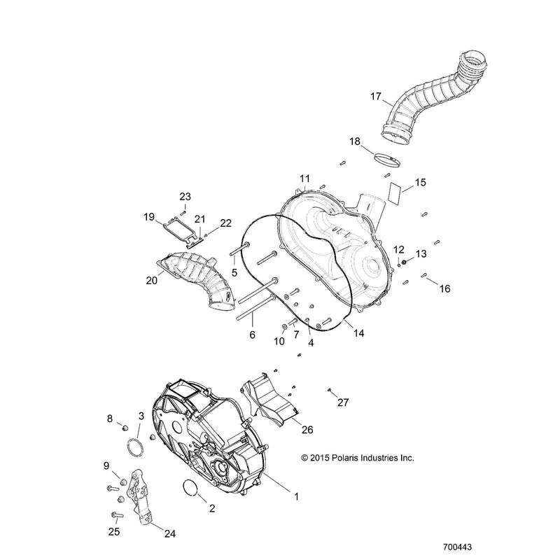 Load image into Gallery viewer, OEM Outer Clutch Cover 2636330 RZR XP Turbo 2017-2018
