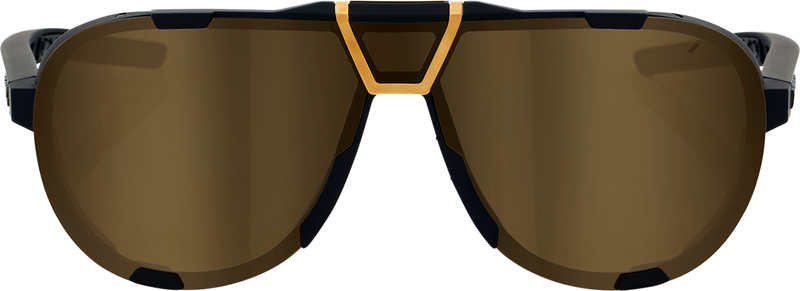 Load image into Gallery viewer, 100% Westcraft Sunglasses - Soft Tact Black - Soft Gold Mirror 61046-258-01
